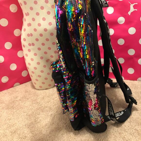 NWT Victoria Secret PINK sequins backpack - Picture 2 of 6